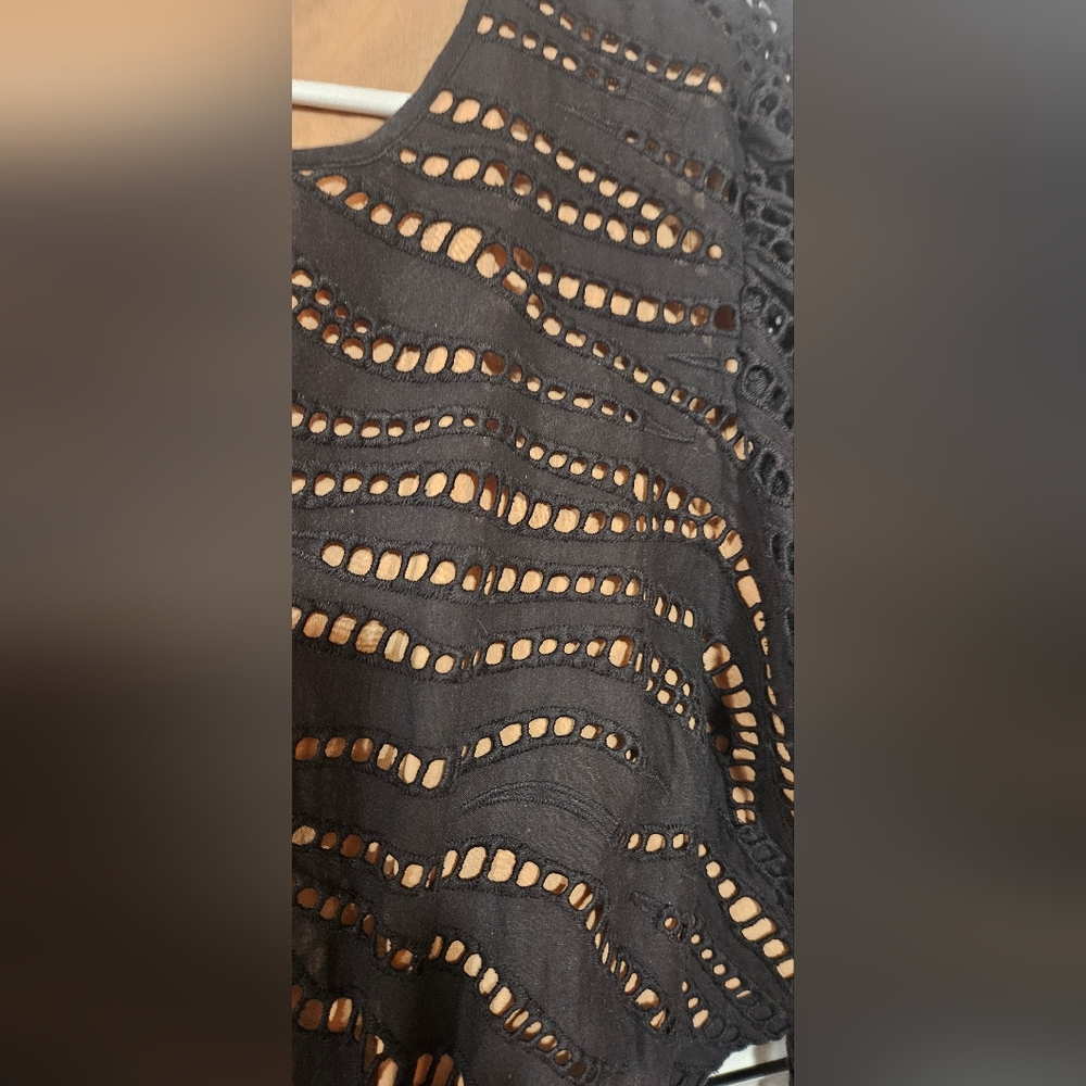 Micheal KorsZebra Eyelet Cotton Cutout Dress - Picture 6 of 8